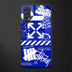 blue travis scott x anti social social club glass case for realme narzo 20 pro image