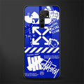 blue travis scott x anti social social club glass case for poco m2 image