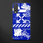 blue travis scott x anti social social club glass case for vivo y20i vivo y20t image