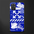 blue travis scott x anti social social club glass case for oneplus 8t image