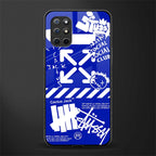 blue travis scott x anti social social club glass case for oneplus 8t image