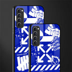 blue travis scott x anti social social club glass case for oppo reno 4 pro image-2