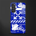 blue travis scott x anti social social club glass case for oppo reno 4 pro image