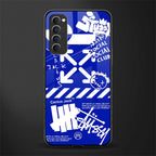blue travis scott x anti social social club glass case for oppo reno 4 pro image