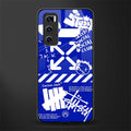 blue travis scott x anti social social club glass case for vivo v20 se image