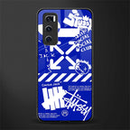 blue travis scott x anti social social club glass case for vivo v20 se image