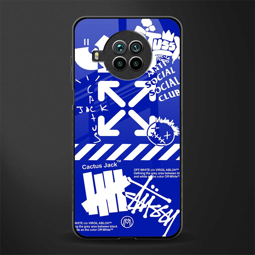blue travis scott x anti social social club glass case for mi 10i image