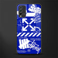 blue travis scott x anti social social club glass case for redmi 9 power image