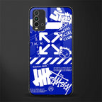 blue travis scott x anti social social club glass case for redmi 9 power image