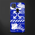blue travis scott x anti social social club glass case for redmi 9 image