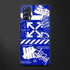blue travis scott x anti social social club glass case for realme x7 image
