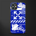 blue travis scott x anti social social club glass case for iphone 12 mini image