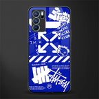 blue travis scott x anti social social club glass case for oppo reno6 pro 5g image
