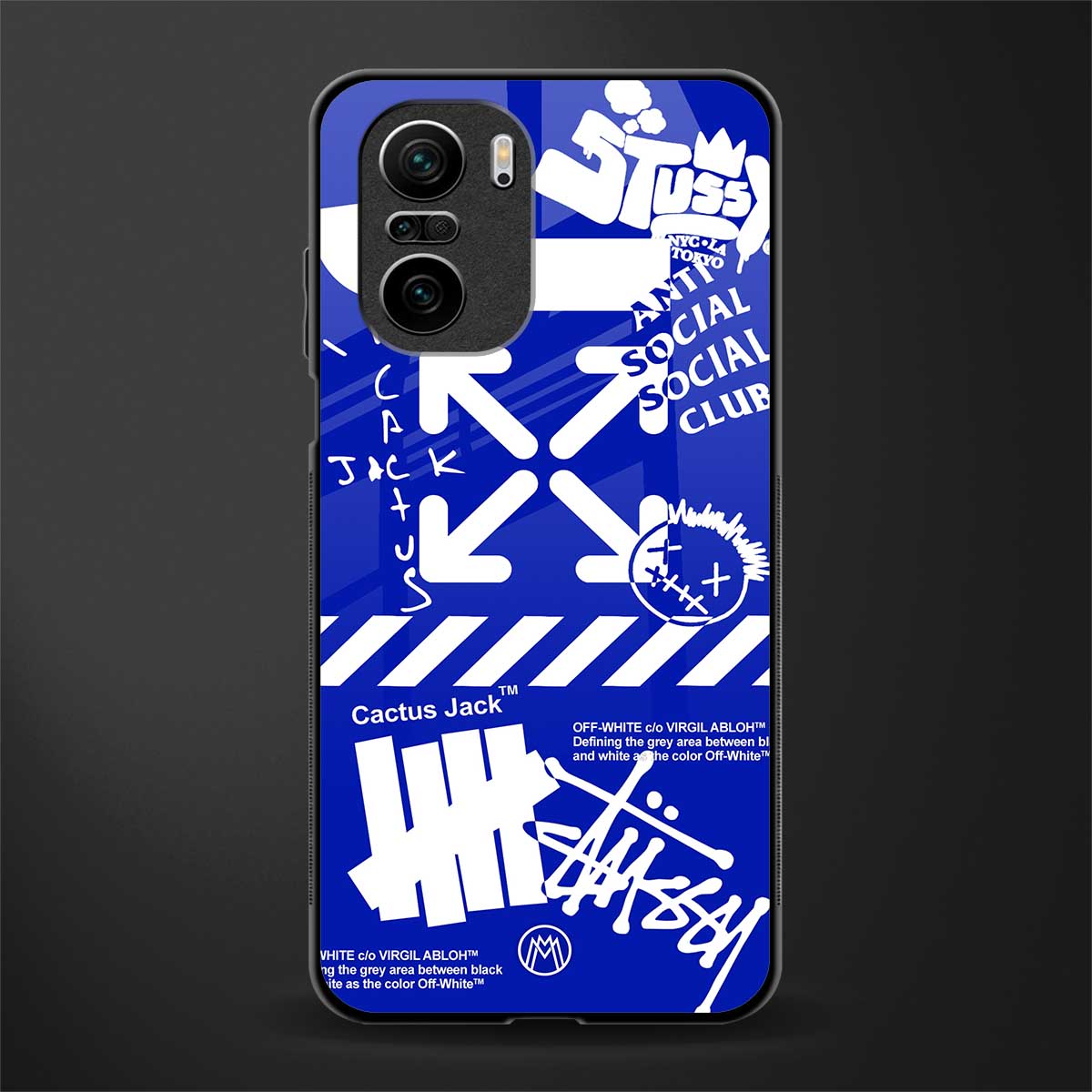 blue travis scott x anti social social club glass case for mi 11x 5g image