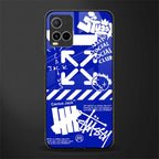blue travis scott x anti social social club glass case for vivo y33s vivo y33t image