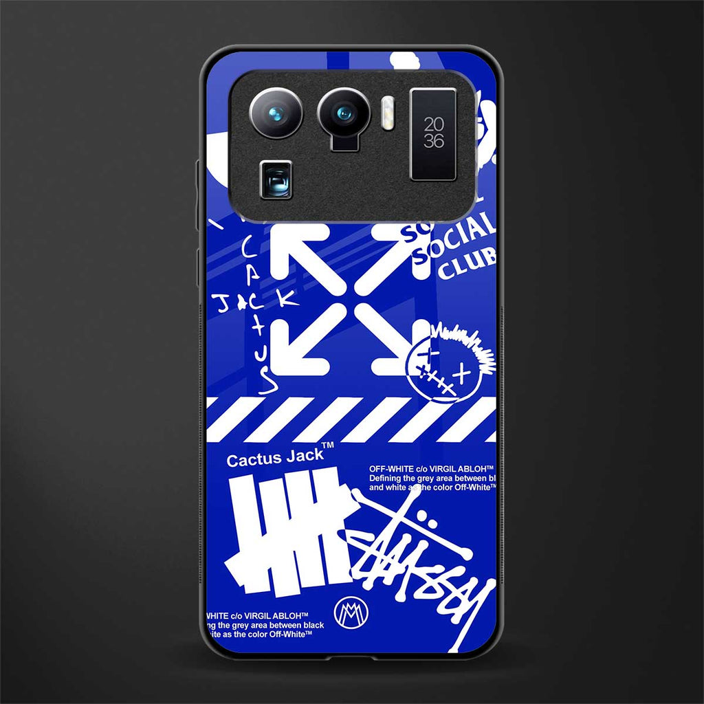 blue travis scott x anti social social club glass case for mi 11 ultra 5g image