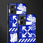 blue travis scott x anti social social club glass case for vivo y15s image-2