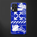 blue travis scott x anti social social club back phone cover | glass case for samsung galaxy m33 5g