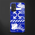 blue travis scott x anti social social club back phone cover | glass case for samsung galaxy a13 4g