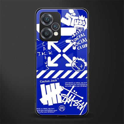 blue travis scott x anti social social club back phone cover | glass case for oneplus nord ce 2 lite 5g