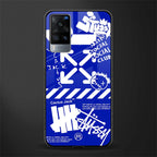 blue travis scott x anti social social club glass case for vivo x60 image