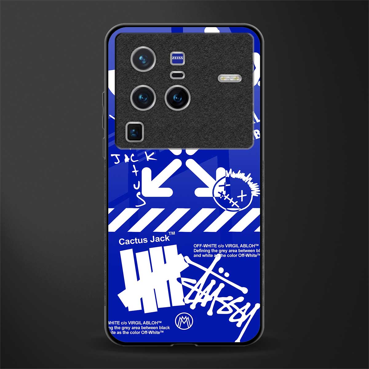 blue travis scott x anti social social club glass case for vivo x80 pro 5g image