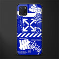 blue travis scott x anti social social club glass case for samsung a81 image