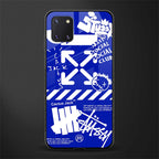blue travis scott x anti social social club glass case for samsung a81 image