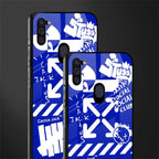 blue travis scott x anti social social club glass case for samsung galaxy m11 image-2