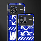 blue travis scott x anti social social club glass case for vivo x80 image-2