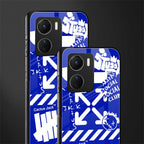 blue travis scott x anti social social club back phone cover | glass case for vivo y16