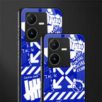 blue travis scott x anti social social club back phone cover | glass case for vivo y22