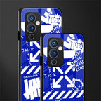 blue travis scott x anti social social club back phone cover | glass case for oneplus 9