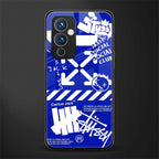 blue travis scott x anti social social club back phone cover | glass case for oneplus 9