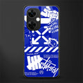 blue travis scott x anti social social club back phone cover | glass case for oneplus nord ce 3 lite
