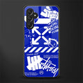 blue travis scott x anti social social club back phone cover | glass case for samsun galaxy a24 4g