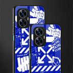 blue travis scott x anti social social club back phone cover | glass case for realme c55