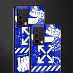 blue travis scott x anti social social club back phone cover | glass case for oppo a74 4g