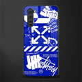 blue travis scott x anti social social club glass case for oneplus nord ac2001 image