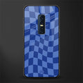 blue trippy check pattern glass case for vivo v17 pro image
