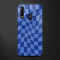 blue trippy check pattern glass case for vivo z1 pro image