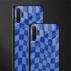 blue trippy check pattern glass case for samsung galaxy note 10 plus image-2
