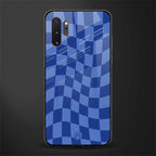 blue trippy check pattern glass case for samsung galaxy note 10 plus image