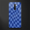 blue trippy check pattern glass case for realme x2 pro image