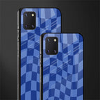 blue trippy check pattern glass case for samsung galaxy note 10 lite image-2