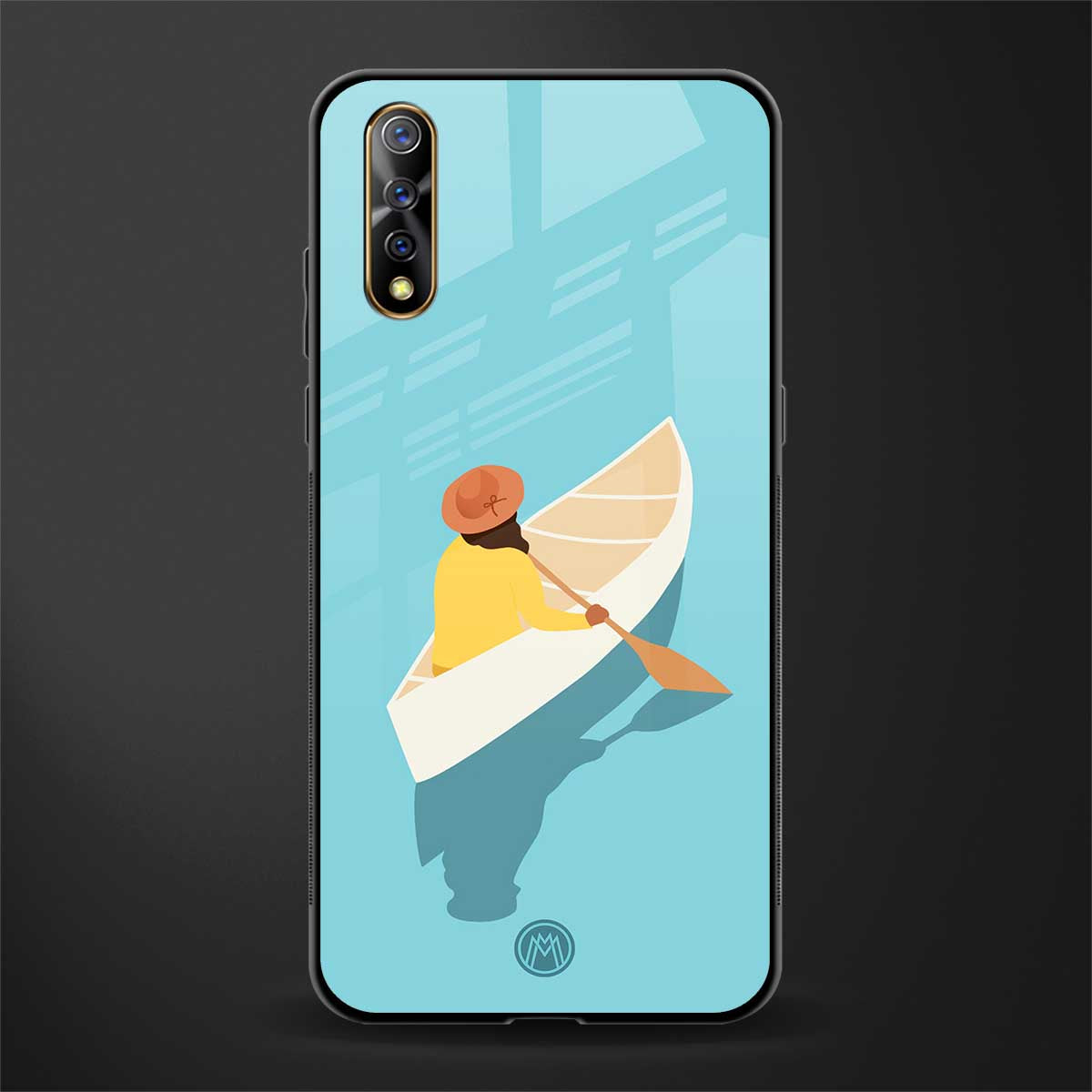 boat girl glass case for vivo s1 image