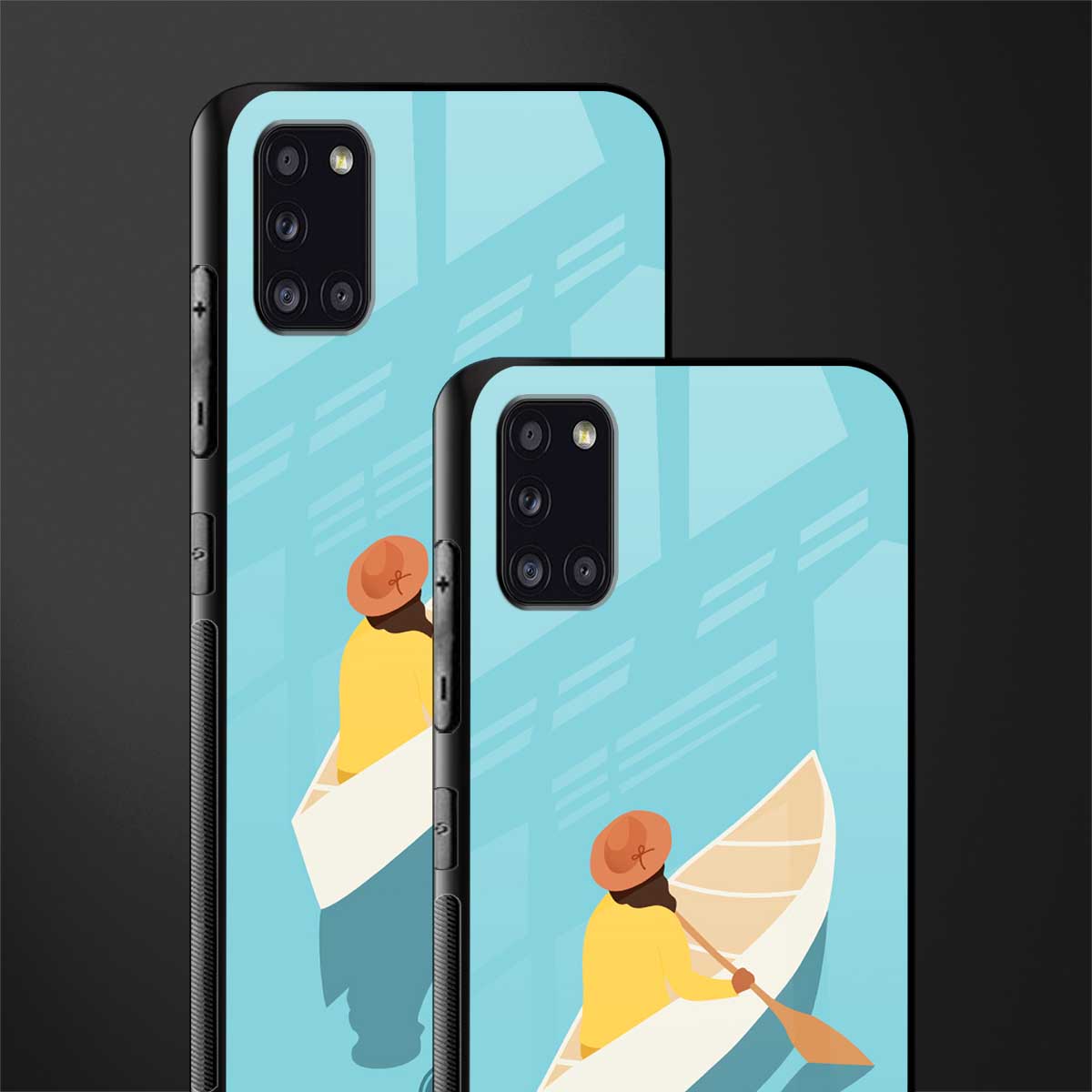boat girl glass case for samsung galaxy a31 image-2
