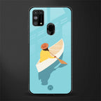 boat girl glass case for samsung galaxy m31 prime edition image
