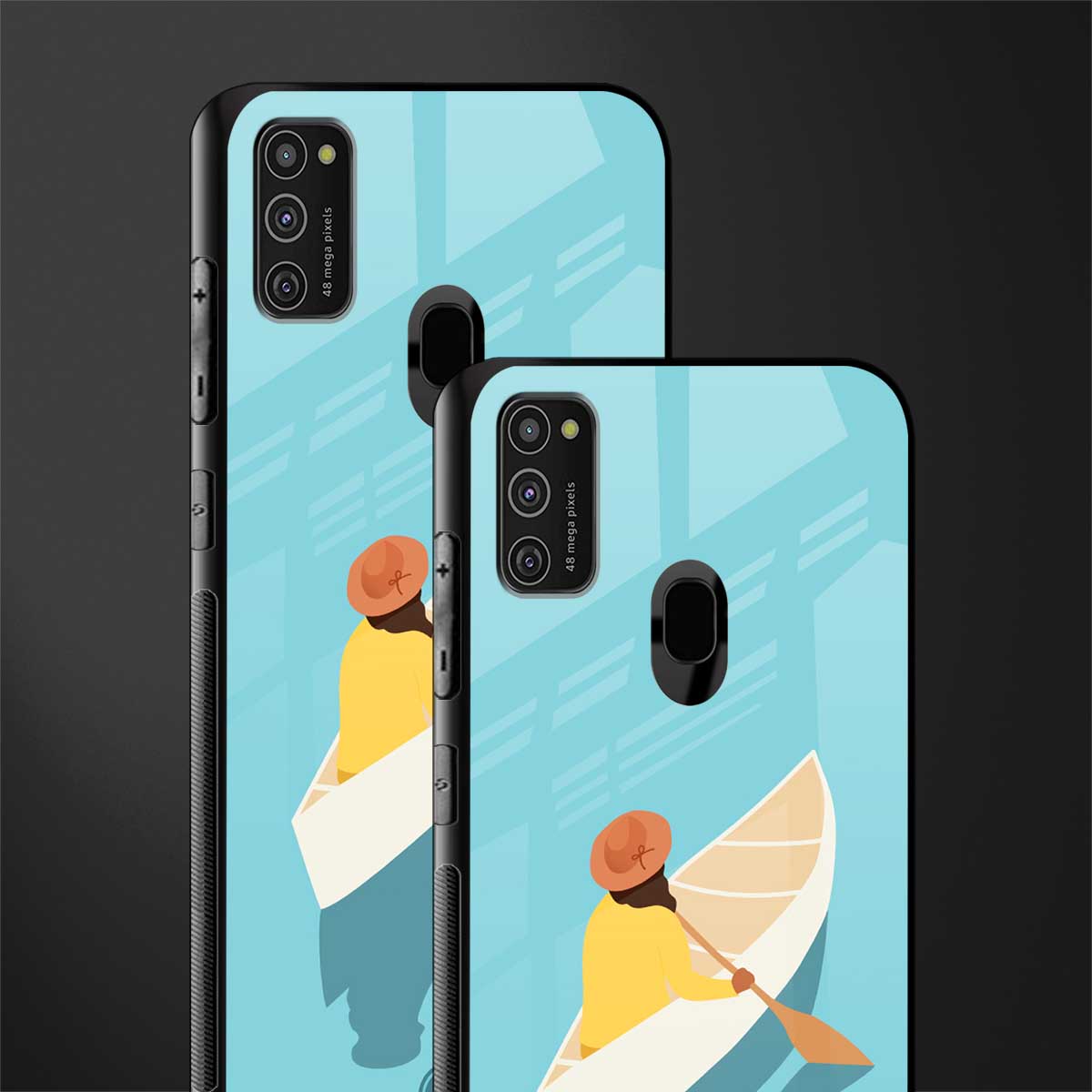 boat girl glass case for samsung galaxy m21 image-2
