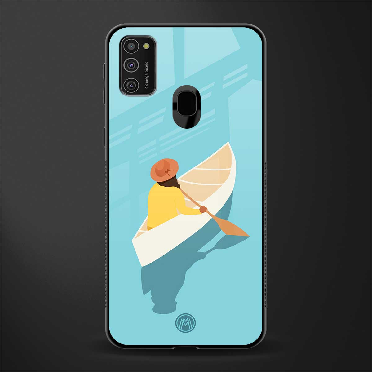 boat girl glass case for samsung galaxy m21 image